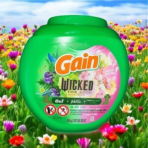 Limited Edition Gain Flings Wicked for Good Laundry Detergent Pods 42 Ct